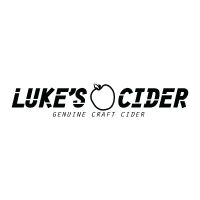 Luke's Cider black logo on white